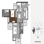 shri radha aqua garden floor plan 2bhk 2toilet 1065 sq.ft