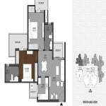 shri radha aqua garden floor plan 2bhk 2toilet 1090 sq.ft