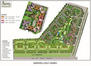 amrapali golf homes site plan , amrapali golf homes