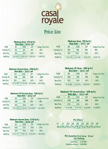 casa royale price list , casa royale