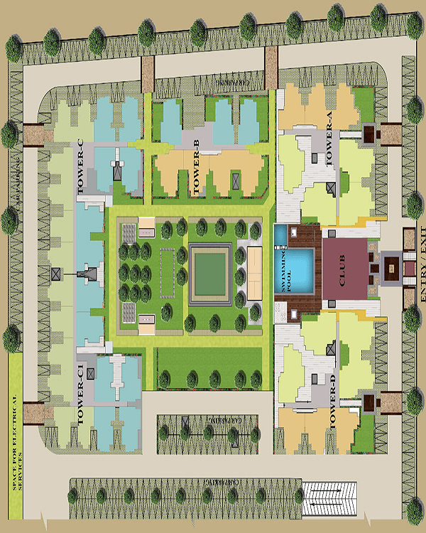 earthcon sanskriti site plan , earthcon sanskriti 