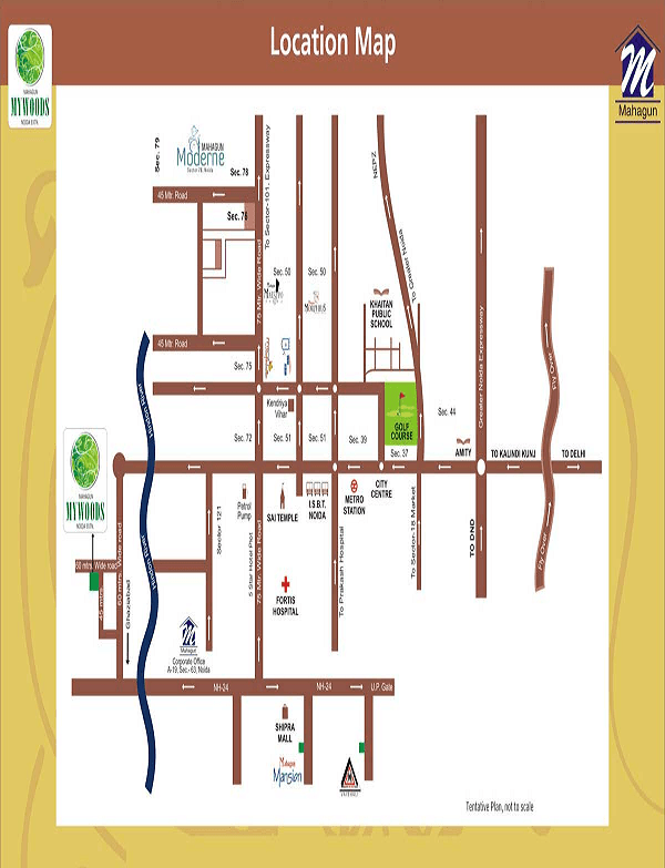 mahagun mywoods phase 3 location map , mahagun mywoods phase 3