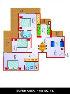 unibera floor plan , noida extension