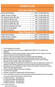 unibera payment plan , unibera noida extension
