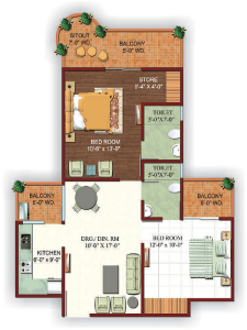 Ajnara fragrance floor plan , Ajnara fragrance