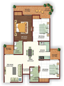Ajnara fragrance floor plan , Ajnara fragrance