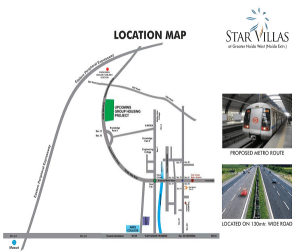 aarcity star villas location map , aarcity star villas
