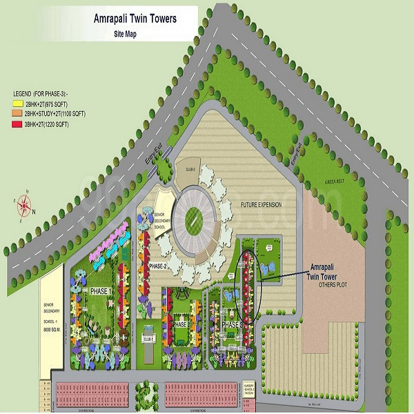 amrapali twin towers site plan , amrapali twin towers 