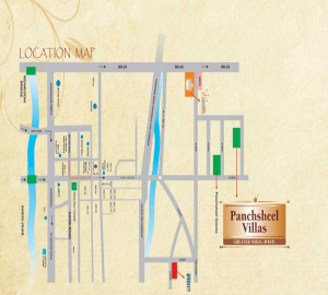 pansheel villas location map , pansheel villas