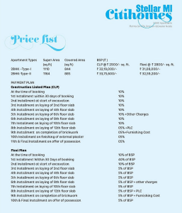 stellar mi citihomes price list , stellar mi citihomes