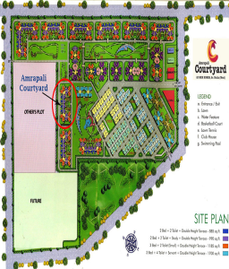 amrapali courtyard site plan , amrapali courtyard