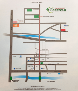 panchsheel greens2 location map , panchsheel greens2