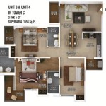 ratan pearls floor plan 3bhk 3toilet 1553 sq.ft