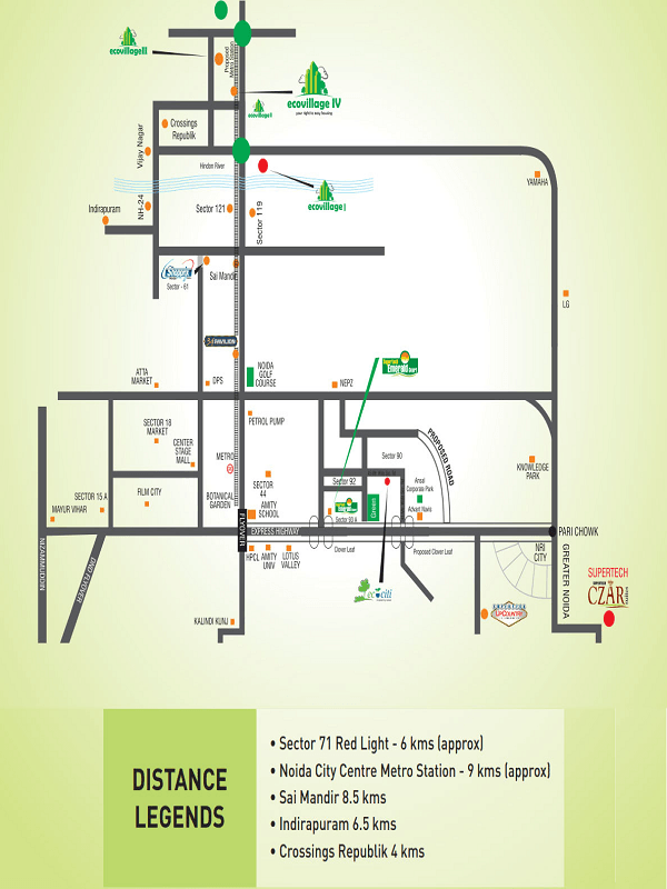 supertech echo village4 location map , supertech echo village4