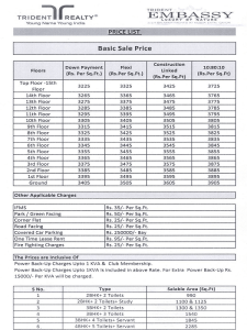 trident embassy payment plan , trident embassy