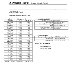 ajnara sports city price list , ajnara sports city