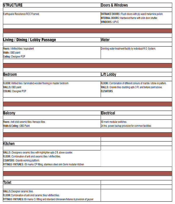 amrapali enchante specification , amrapali enchante