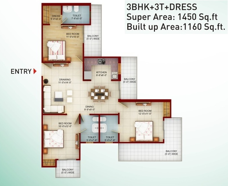 saviour greenarch floor plan 1560-sqft