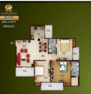 samridhi grand avenue floor plan ,samridhi grand avenue