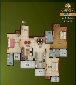samridhi grand avenue floor plan , samridhi grand avenue