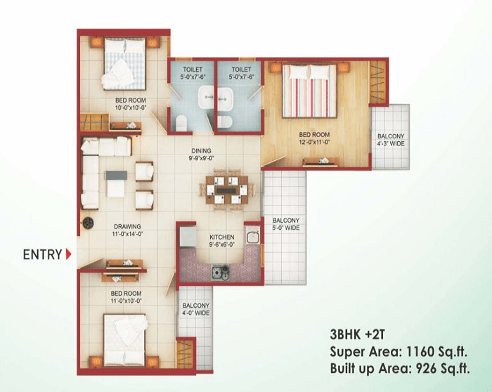 saviour-greenarch-floor-plan-3bhk-2toilet-1160-sq-ft , saviour greenarch