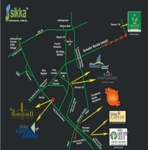 sikka kaamya greens location map , sikka kaamya greens