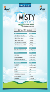 soho misty heights price list , soho misty heights