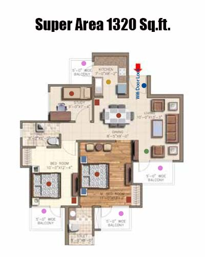 rajya sabha digital homes floor plan 1320 sq.ft