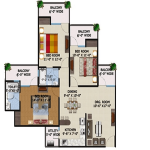 supertech-regina-tower-floor-plan-3bhk-3toilet-1545-sq-ft