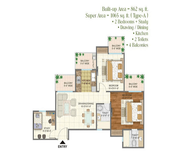 arihant-arden-floor-plan-2bhk-2toilet-1065-sq-ft