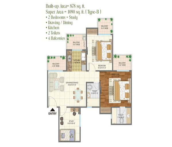 arihant-arden-floor-plan-2bhk-2toilet-1090-sq-ft