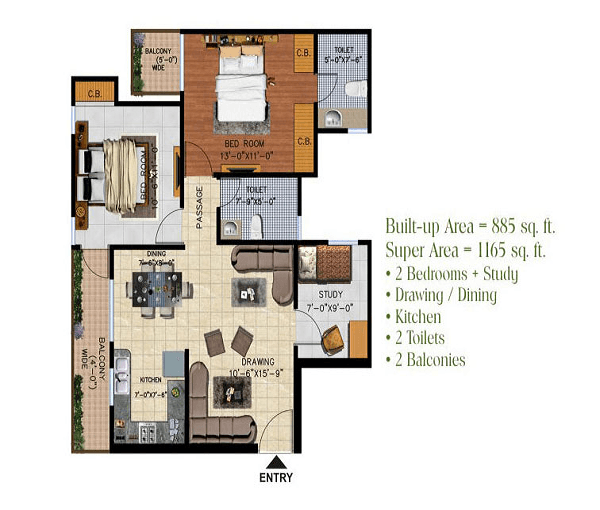 arihant-arden-floor-plan-2bhk-2toilet-885-sq-ft