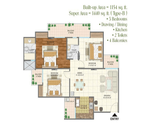 arihant-arden-floor-plan-3bhk-2toilet-1440-sq-ft