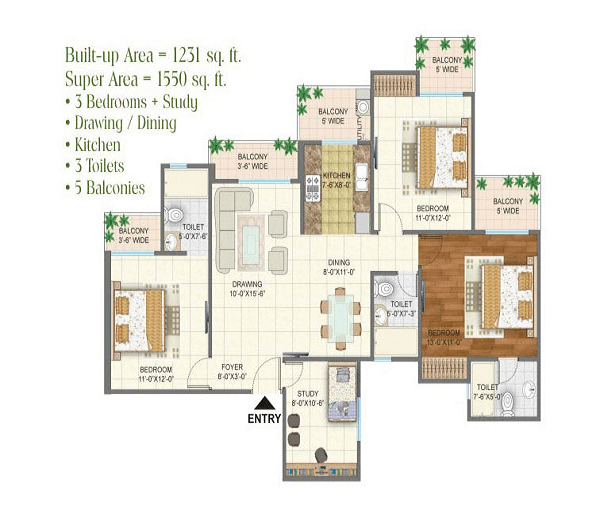 arihant-arden-floor-plan-3bhk-3toilet-1550-sq-ft