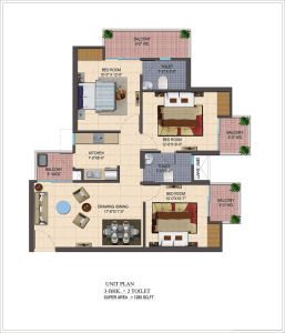 cosmos-shivalik-homes2-floor-plan-3bhk-2toilet-1295-sq-ft