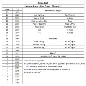 patel-neotown-price-list