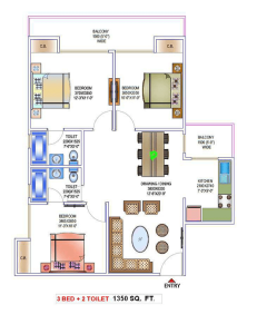 victory-one-amara-floor-plan-3bhk-2toilet-1350-sq-ft