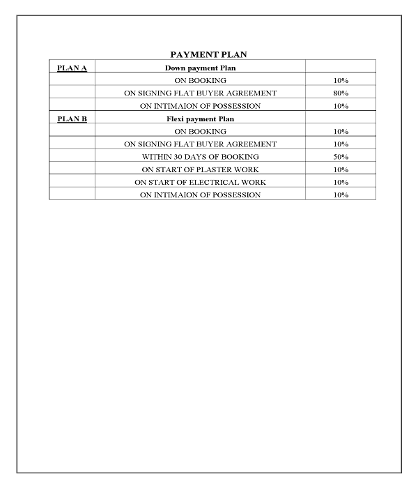amrapali-dream-valley-payment-plan