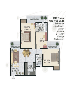 panchsheel-green1-floor-plan-2bhk-2toilet-1150-sq-ft