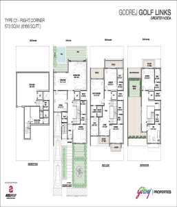 godrej golf links right corner floor plan 6168 sq.ft