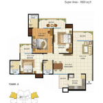 pigeon spring meadows floor plan 3bhk 3toilet 1600 sq.ft